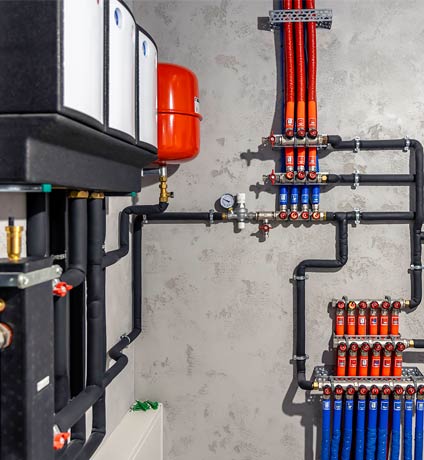 Imagen ilustrativa de un sistema de climatización eficiente por geotermia instalado por Gestergía